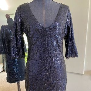 Navy sequined dress